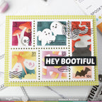Waffle Flower Sweet Ghosts Dies and Coordinating Stencil Set postage stamps
