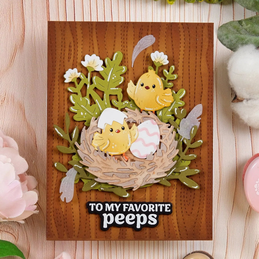 Waffle Flower Sweet Grass Dies 422362 chicks in a nest
