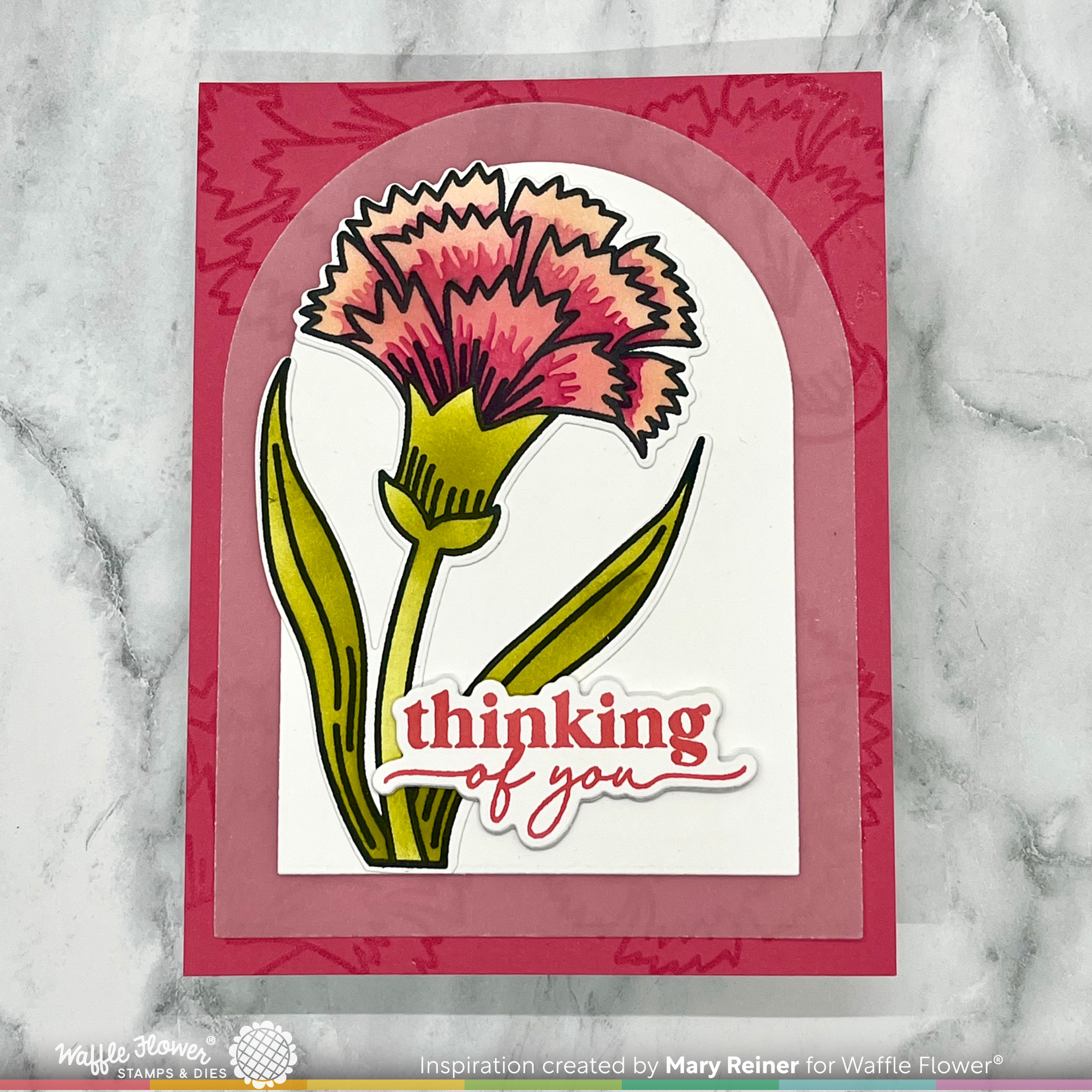 Waffle Flower Sweet Lattice Sentiment Clear Stamps 421801