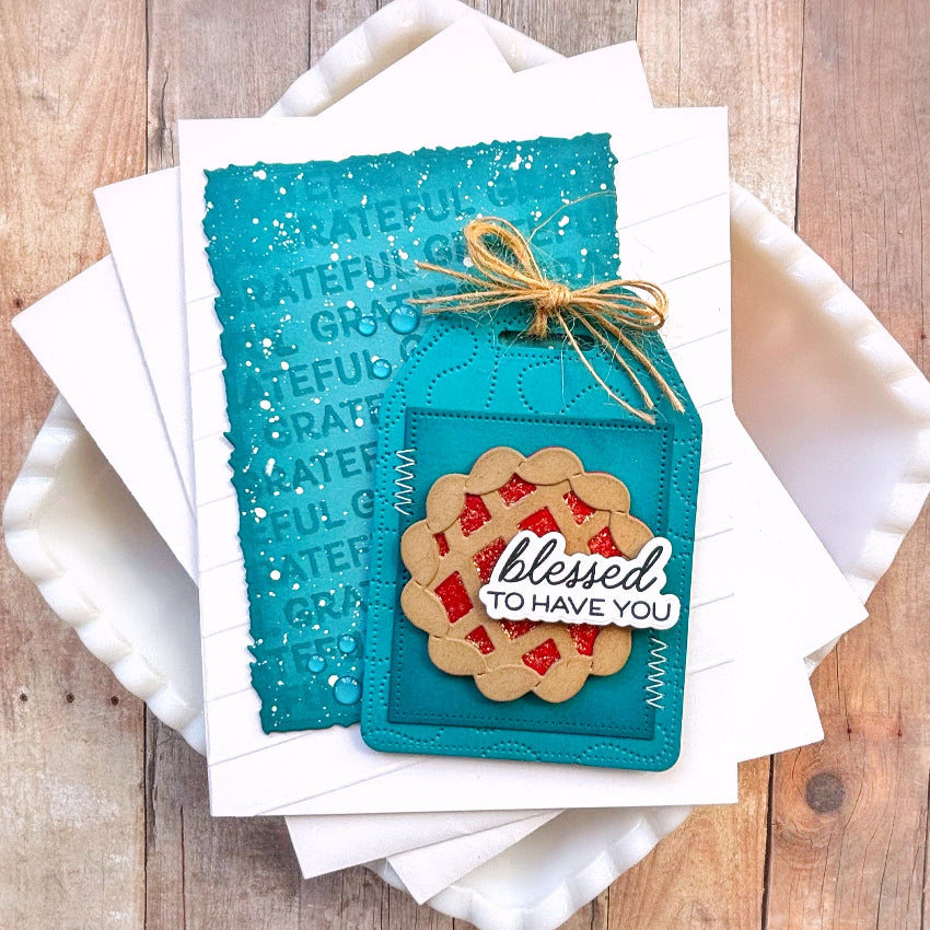 Waffle Flower Table Add-on Pie Dies 422238 blessed