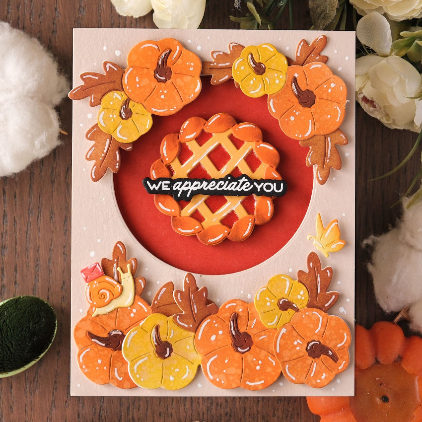 Waffle Flower Table Add-on Pie Dies 422238 pumpkins