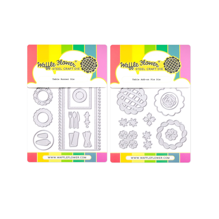 Waffle Flower Table Runner and Add-on Pie Die Set