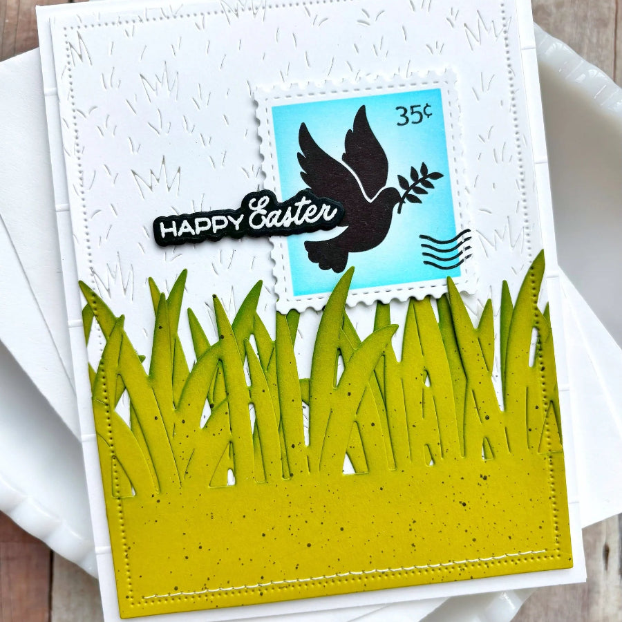 Waffle Flower Tall Grass Die 422370 happy easter
