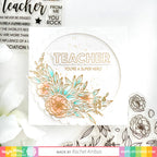 Waffle Flower Teacher Clear Stamp and Die Set wfc593 flowers