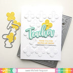 Waffle Flower Teacher Clear Stamp and Die Set wfc593 thank you