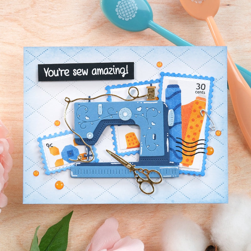 Waffle Flower Texture Die Set product image postage stamps
