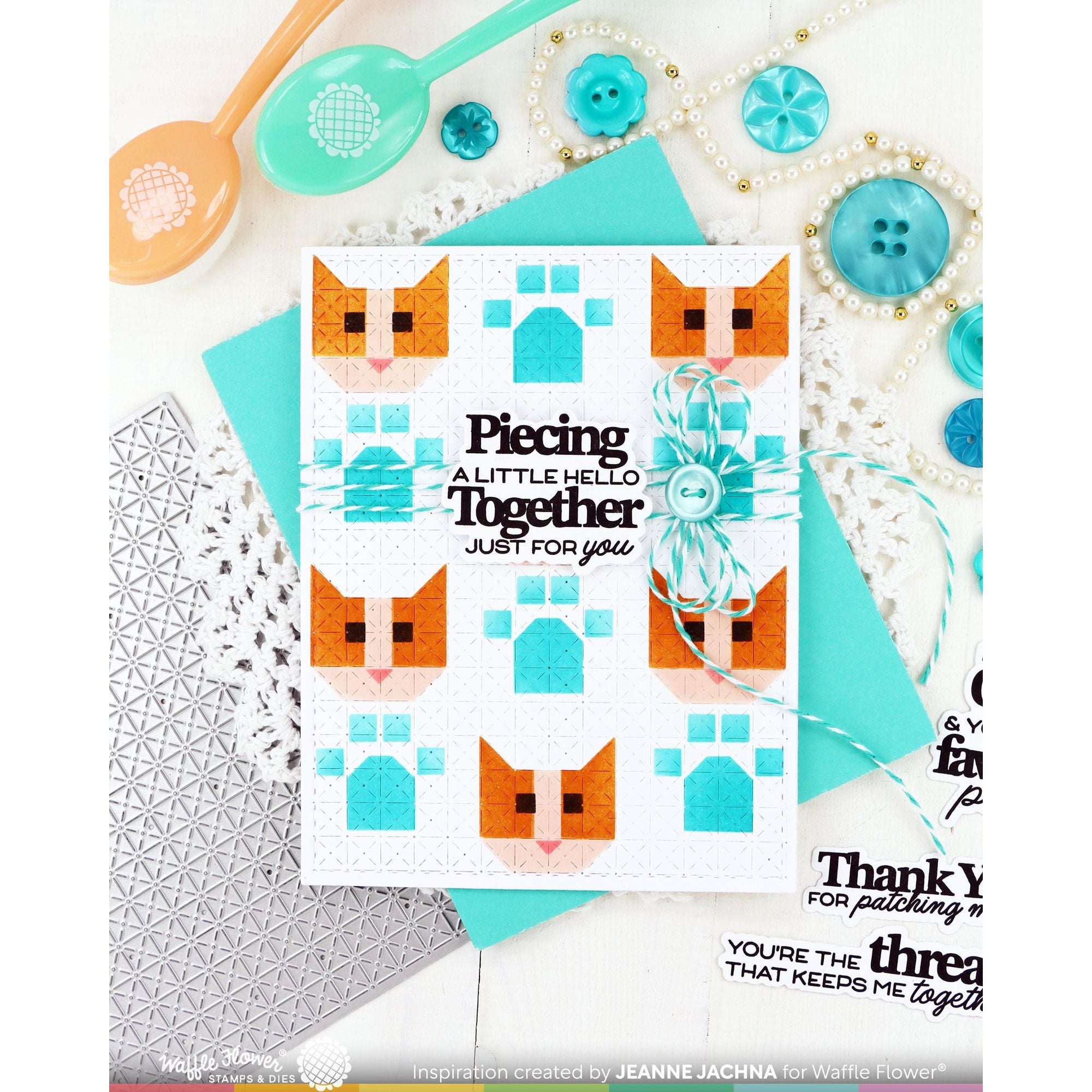 Waffle Flower Tiny Square Texture Die 421920 for you