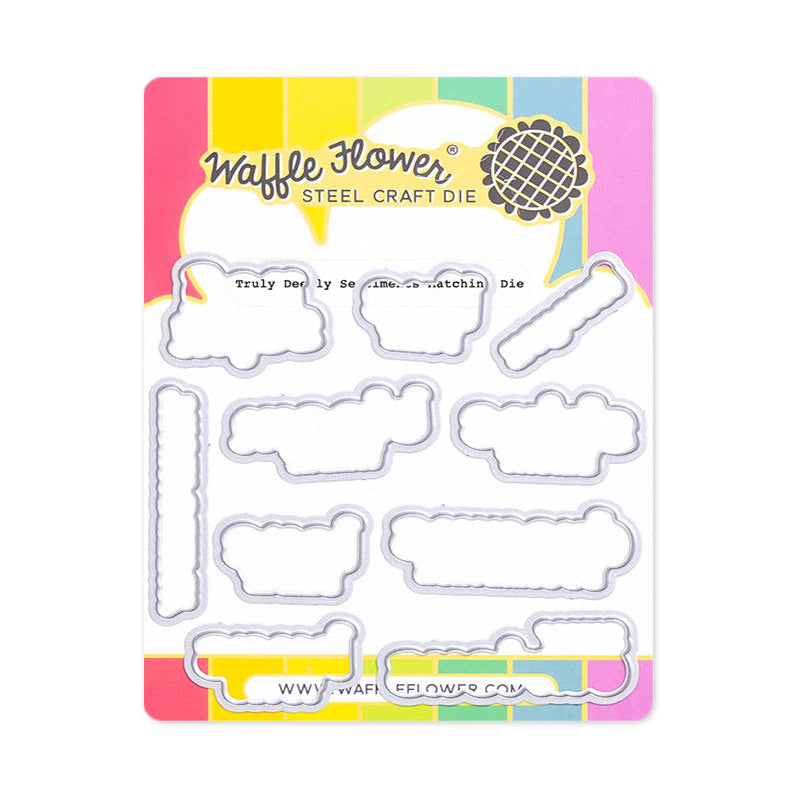 Waffle Flower Truly Deeply Sentiments Clear Stamp and Die Set image 2