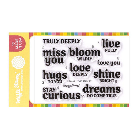 Waffle Flower Truly Deeply Sentiments Clear Stamps 422311