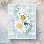 Waffle Flower Truly Deeply Sentiments Clear Stamps 422311 blue and green