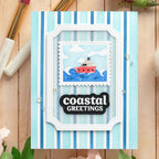 Waffle Flower Two Step Mixed Stripes Stencils 422085 boat