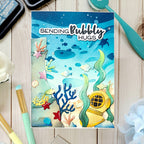 Waffle Flower Under the Sea Stencil and Die Set sending hugs