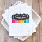 Waffle Flower Vintage Label 1 Clear Stamps 422061 thank you