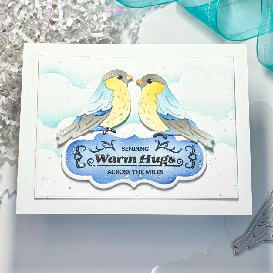 Waffle Flower Vintage Label 1 Clear Stamps 422061 warm hugs