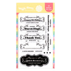 Waffle Flower Vintage Label 1 Inverted Clear Stamps 422063
