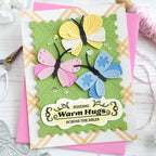 Waffle Flower Vintage Label 1 Inverted Clear Stamps 422063 warm hugs