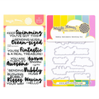 Waffle Flower Waffle Flower Bubbly Sentiments Clear Stamp and Die Set