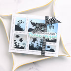 Waffle Flower Waffle Flower Bubbly Sentiments Clear Stamp and Die Set black bow