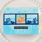 Waffle Flower Waffle Flower Bubbly Sentiments Clear Stamp and Die Set blues