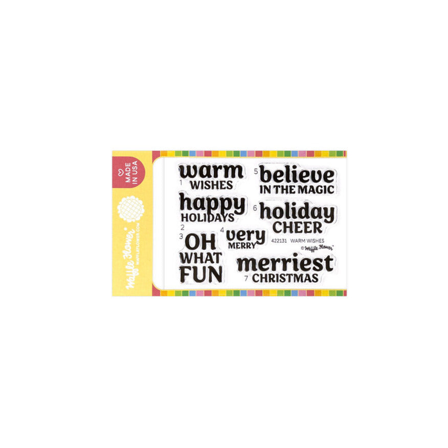 Waffle Flower Warm Wishes Clear Stamp and Die Set product image 1