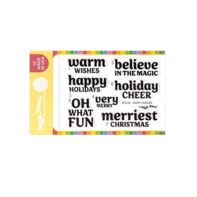 Waffle Flower Warm Wishes Clear Stamps 422131