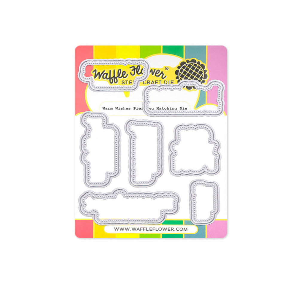Waffle Flower Warm Wishes Piercing Matching Dies 422132