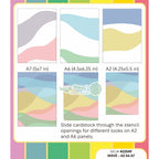 Waffle Flower Wave Stencils 422549 layering guide