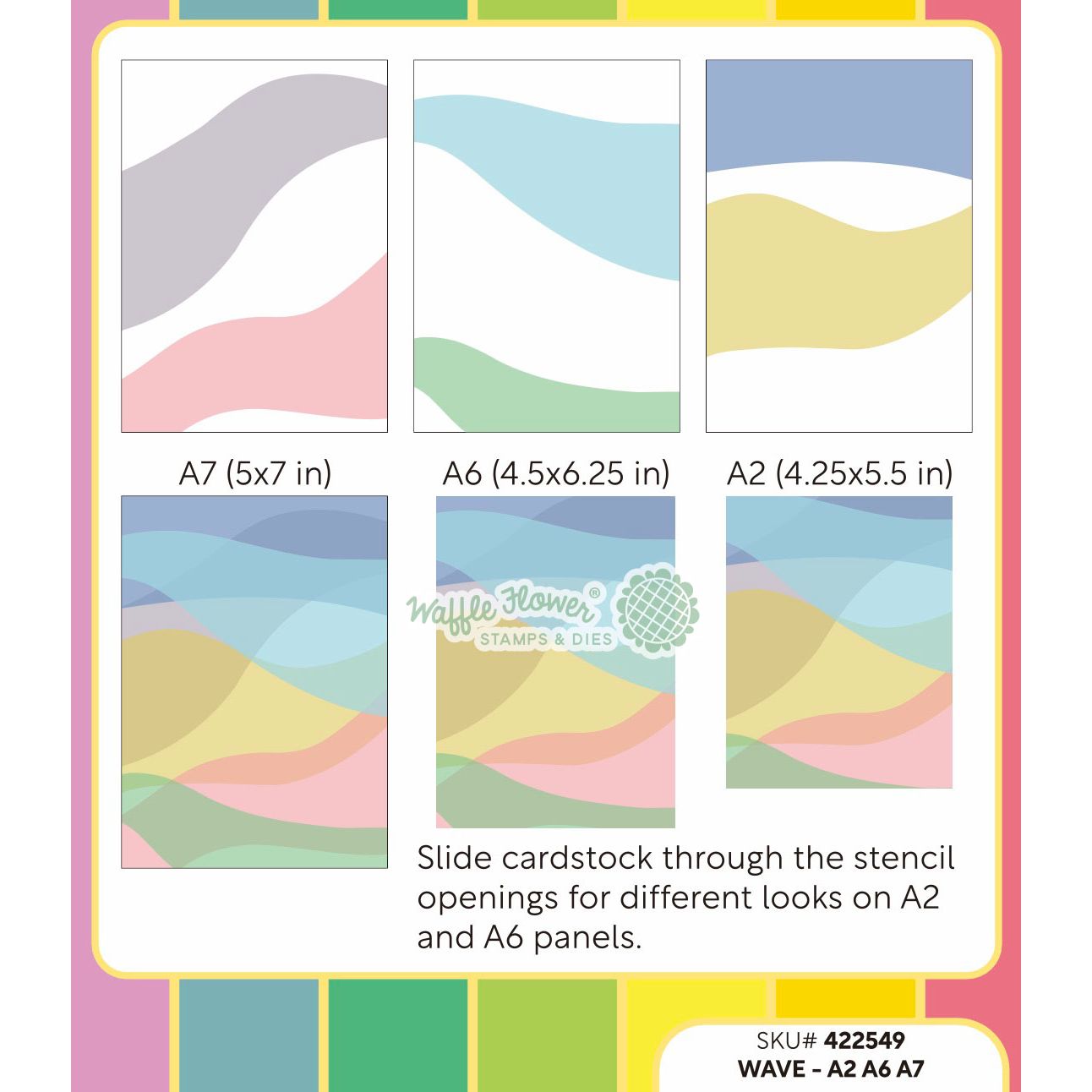 Waffle Flower Wave Stencils 422549 layering guide