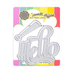 Waffle Flower Waving Hello Word Dies 422467