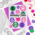 Waffle Flower Wax Seal Trio Dies 422006 birthday cheer