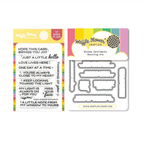Waffle Flower Window Sentiments Clear Stamp and Die Set