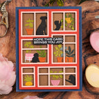 Waffle Flower Window Sentiments Clear Stamps 422501 dog silhouettes card