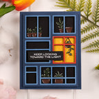 Waffle Flower Window Sentiments Clear Stamps 422501 plants in the window card