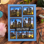 Waffle Flower Window Sentiments Matching Dies 422502 fireworks card