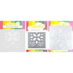 Waffle Flower Winter Floral Stencil, Die, and Stitching Die Set