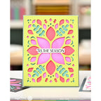 Waffle Flower Winter Floral Stencil, Die, and Stitching Die Set