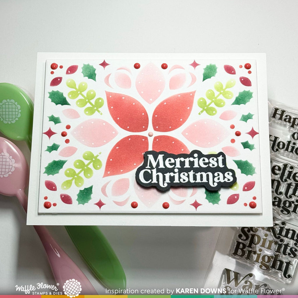 Waffle Flower Winter Floral Stencils 421755
