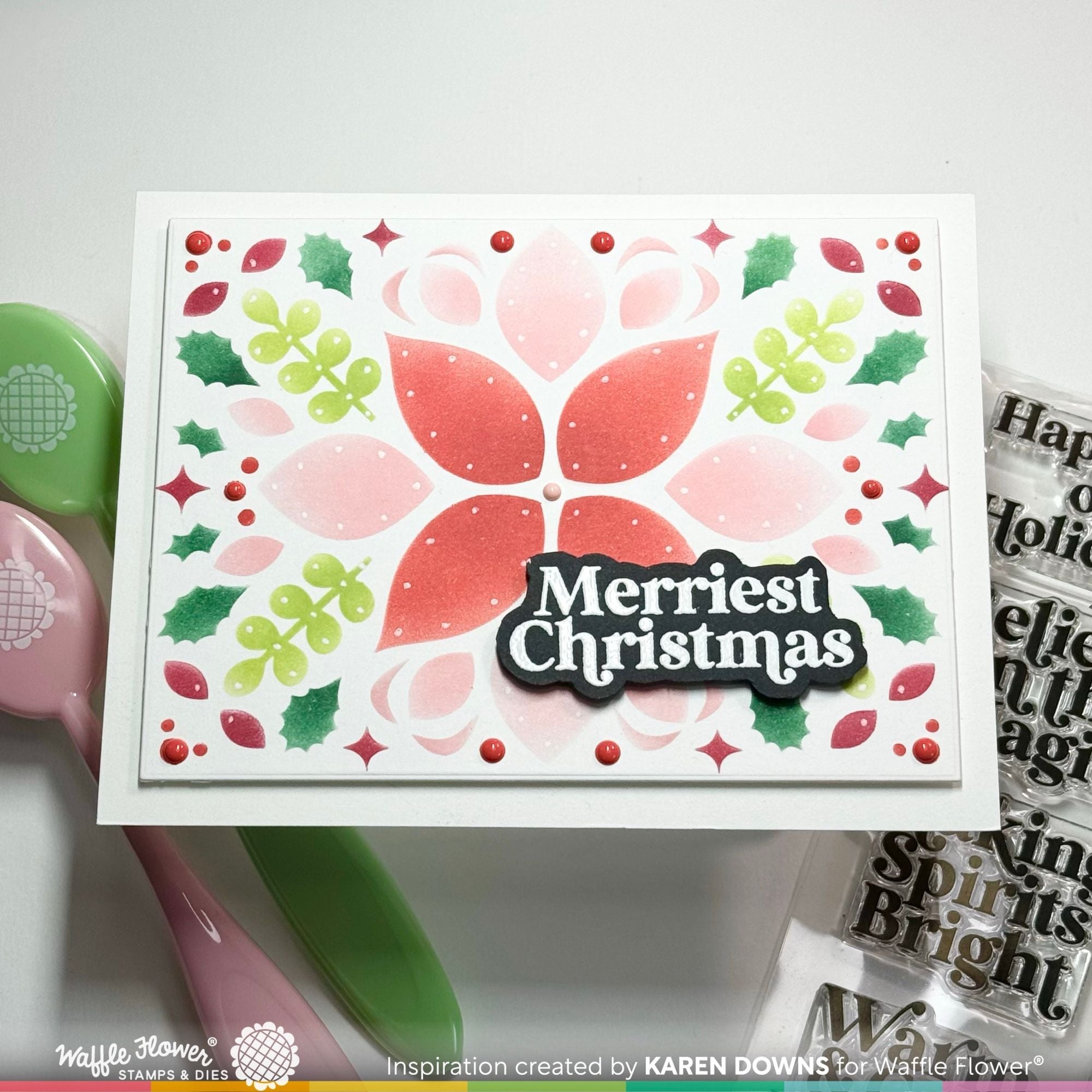 Waffle Flower Winter Floral Stencils 421755