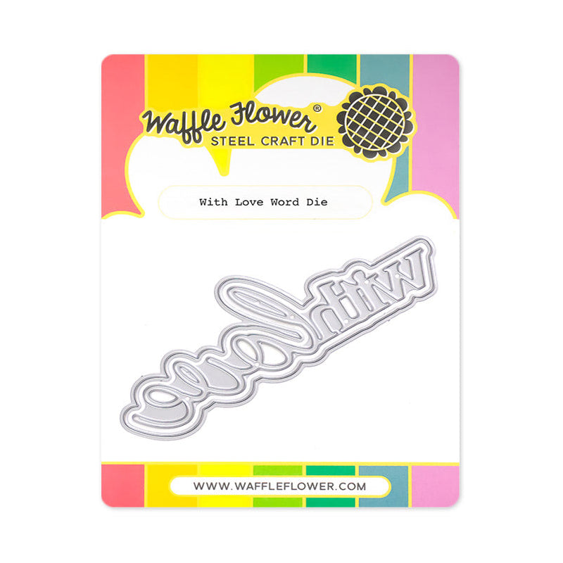 Waffle Flower With Love Word Dies 422043
