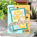 Waffle Flower With Love Word Dies 422043 postage