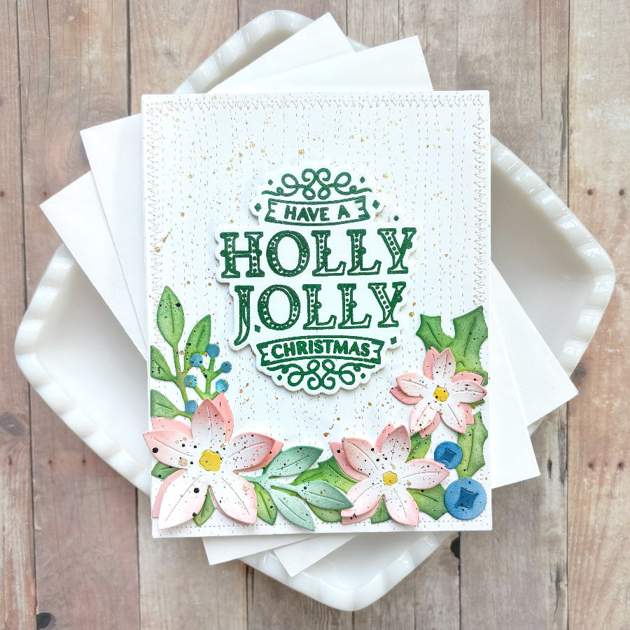 Waffle Flower Woodgrain Texture Die and Stencils Set christmas
