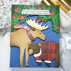 Waffle Flower Woodland Friends Dies 422247 bear in a sweater card