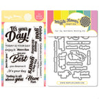 Waffle Flower Your Day Sentiments Clear Stamp and Die Set