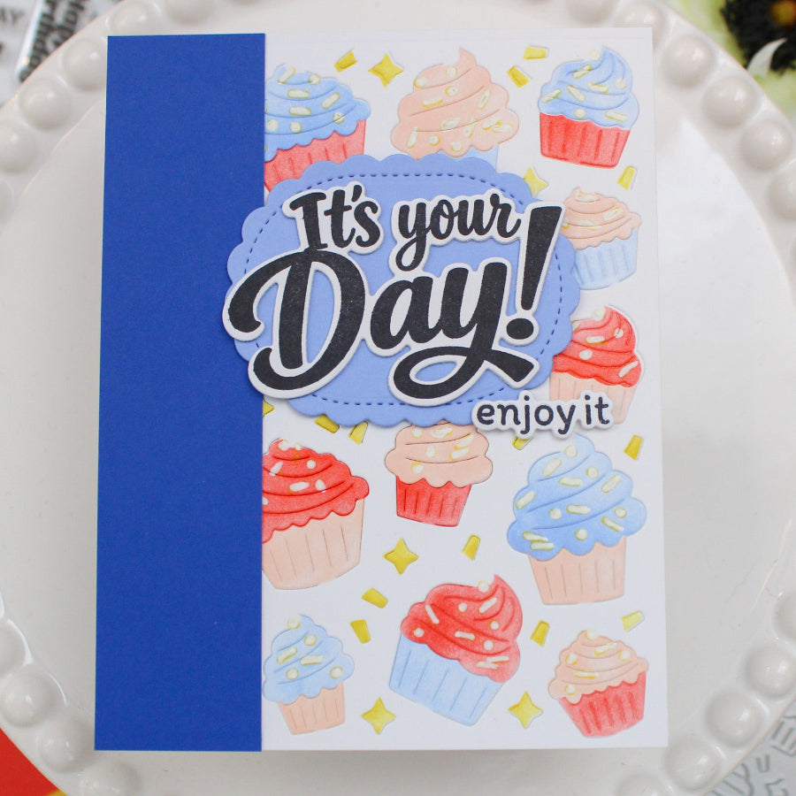 Waffle Flower Your Day Sentiments Clear Stamps 422531 enjoy it card