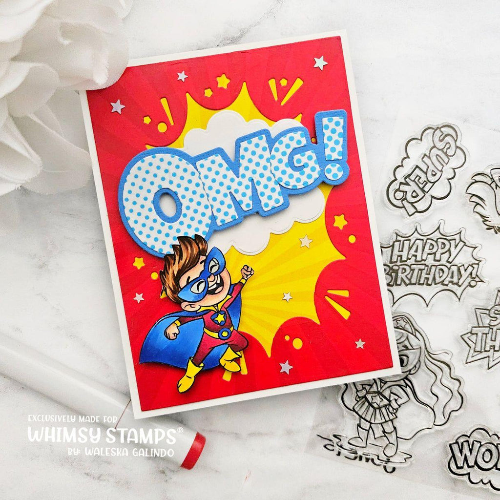 Whimsy Stamps Super Kids Clear Stamp and Die Set