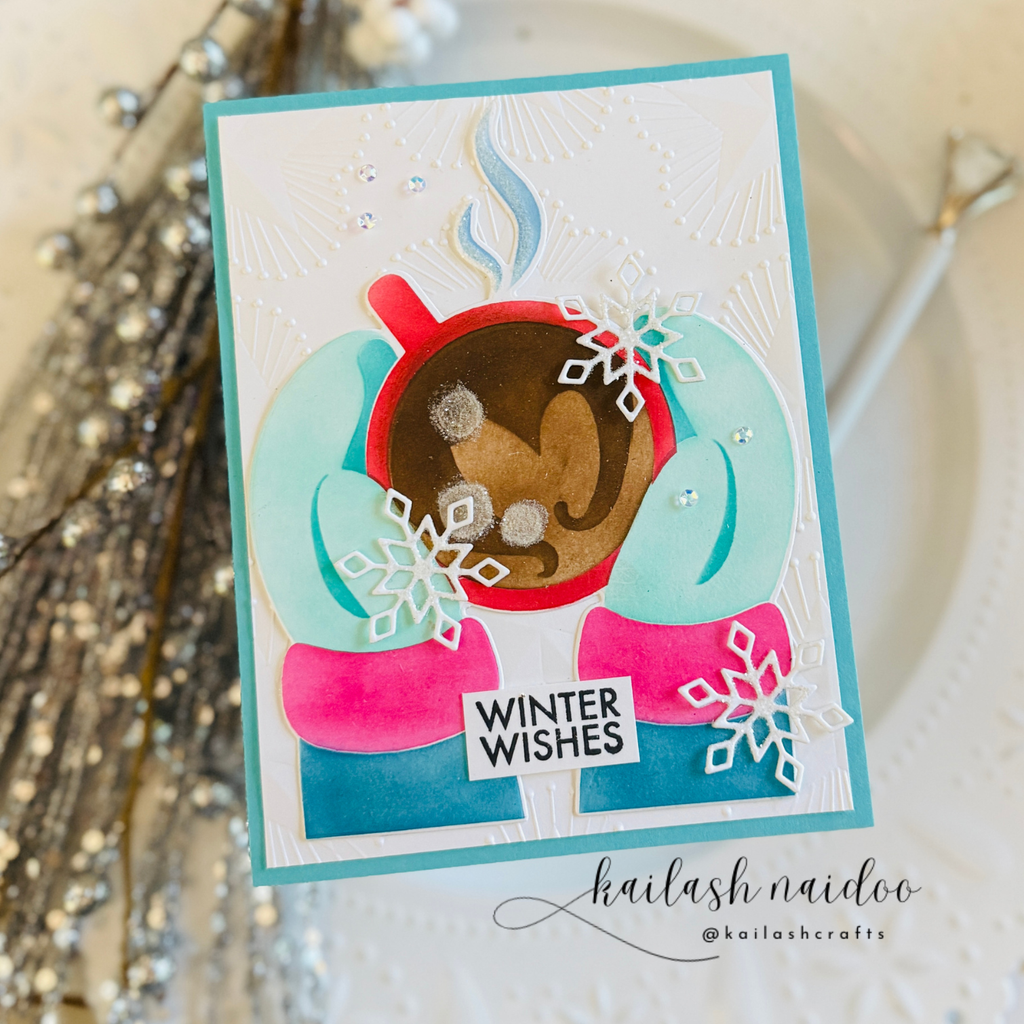 Simon Says Stamp Stencils Warm Mug 1105stc And Everything Nice Winter Card