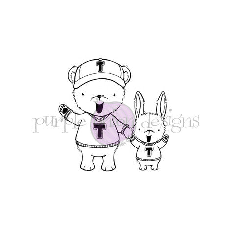 Purple Onion Designs Warren And Sam Unmounted Cling Stamp pod1399