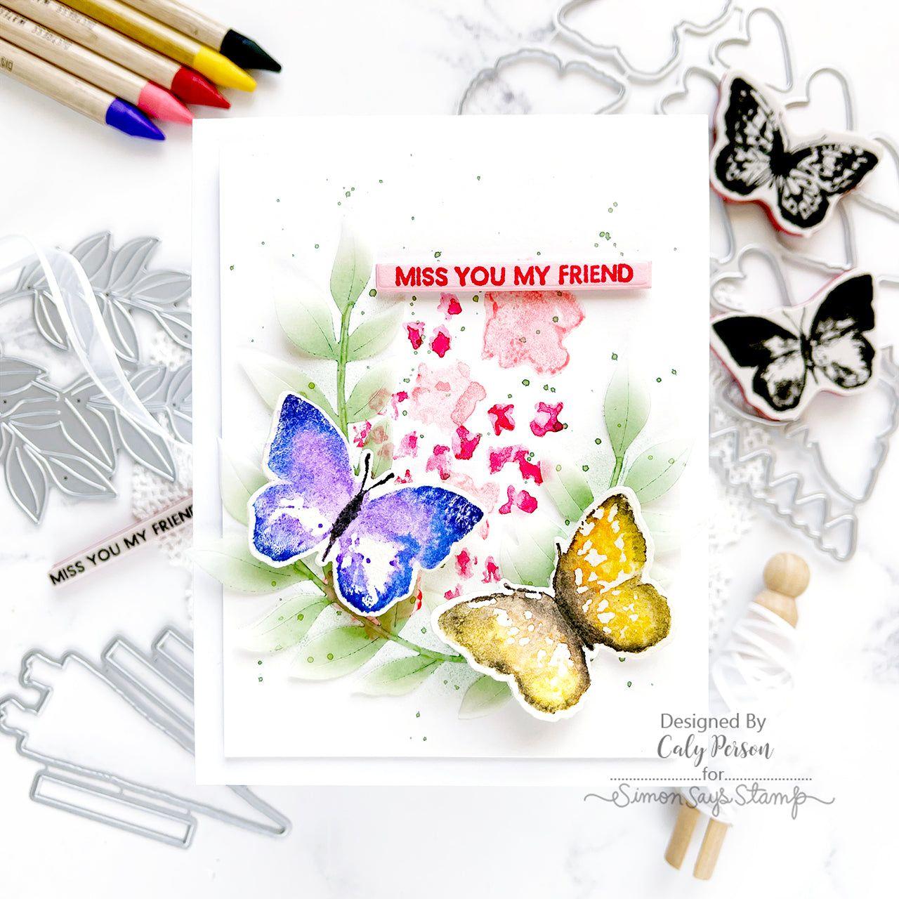 Simon Says Stamp Tim Holtz Watercolor Bundle setwc24 Miss You Card | color-code:ALT05