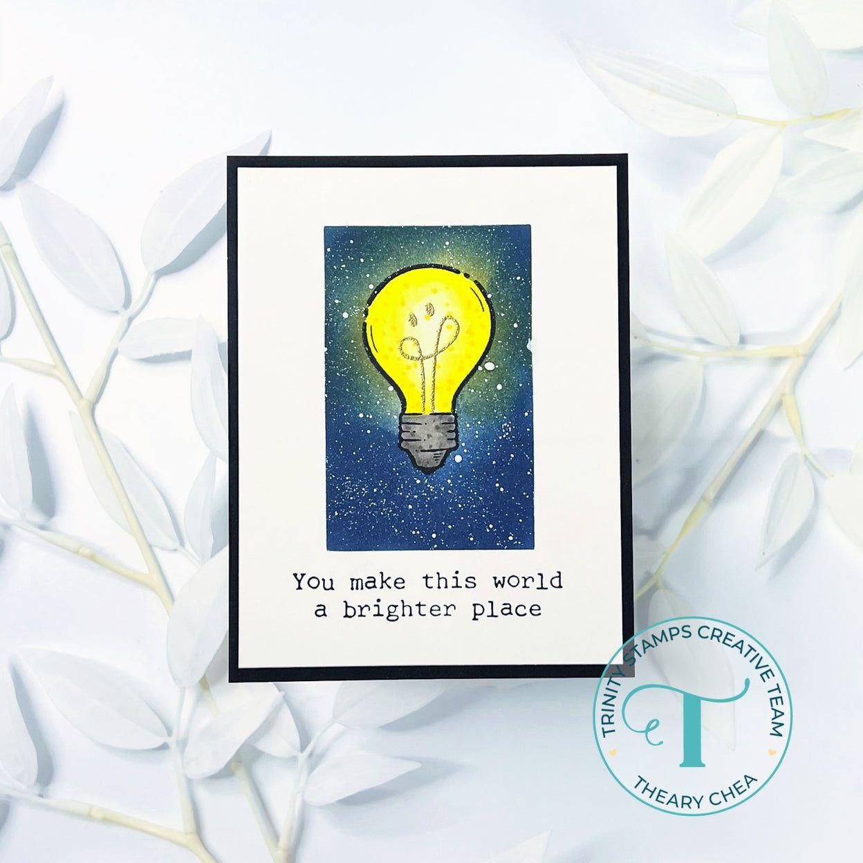 Trinity Stamps Watt’s Up Die Set tmd-c305 Brighter World Card