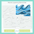 Sweet 'N Sassy Waves Layering Stencil Set st-23-06